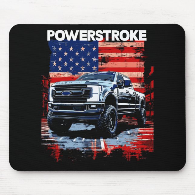 Alfombrilla De Ratón Werstroke Single Cab Truck American Flag New Body  (Frente)