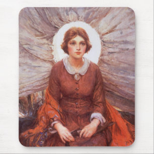 Alfombrilla De Ratón Western antiguo, Madonna de la Pradera de Koerner