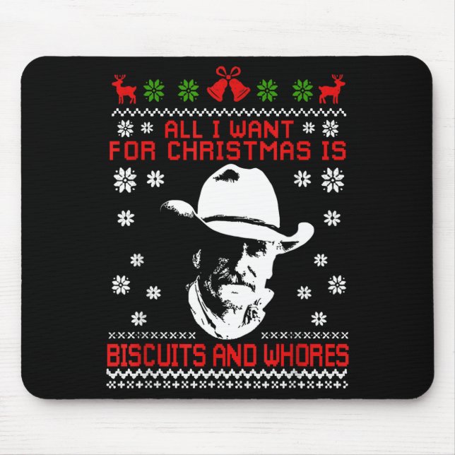 Alfombrilla De Ratón Western Biscuits And S Christmas Quote  (Frente)