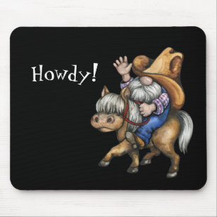 Alfombrilla De Ratón Western Cowboy Gnome Mousepad