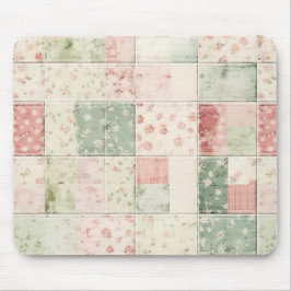 Alfombrilla De Ratón Western Farm Mint Pink Floral Quilt Patterns
