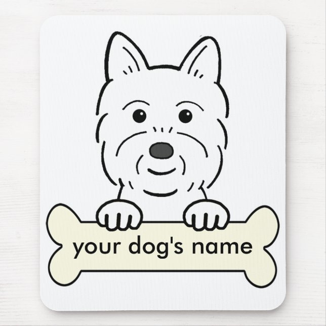 Alfombrilla De Ratón Westie personalizado (Frente)