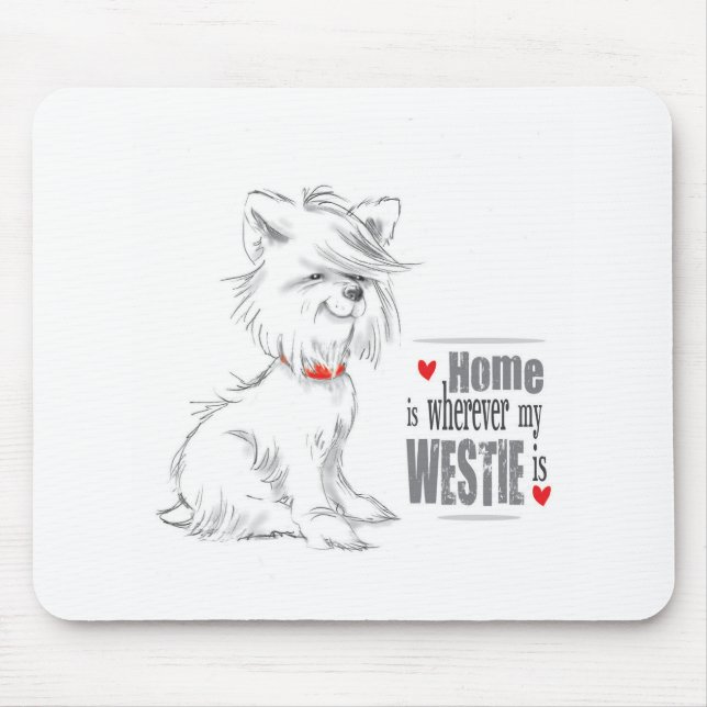 Alfombrilla De Ratón Westie Terrier MousePad (Frente)