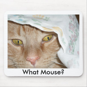 Alfombrilla De Ratón What Mouse/Orange Tabby Cat Humor