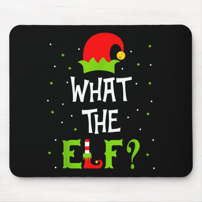 Alfombrilla De Ratón What The Elf Family Matching Funny Christmas Gift  (Frente)