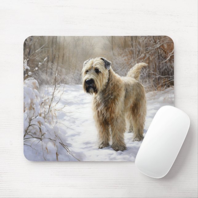 Alfombrilla De Ratón Wheaten Terrier Let It Snow Navidades (Con ratón)