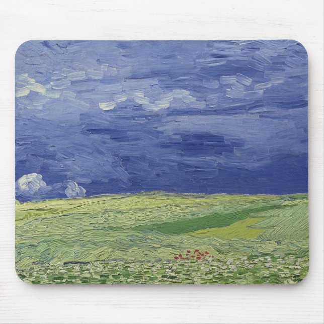 Alfombrilla De Ratón Wheatfields de Vincent van Gogh el | debajo de la (Frente)