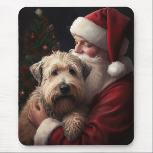 Alfombrilla De Ratón Wheaton Terrier Con Navidades festivos de Santa Cl