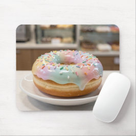 Alfombrilla De Ratón Whimsical Pastel Glass Glaze Donut  