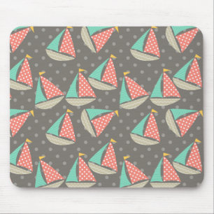 Alfombrilla De Ratón Whimsical Sailboat Mousepad