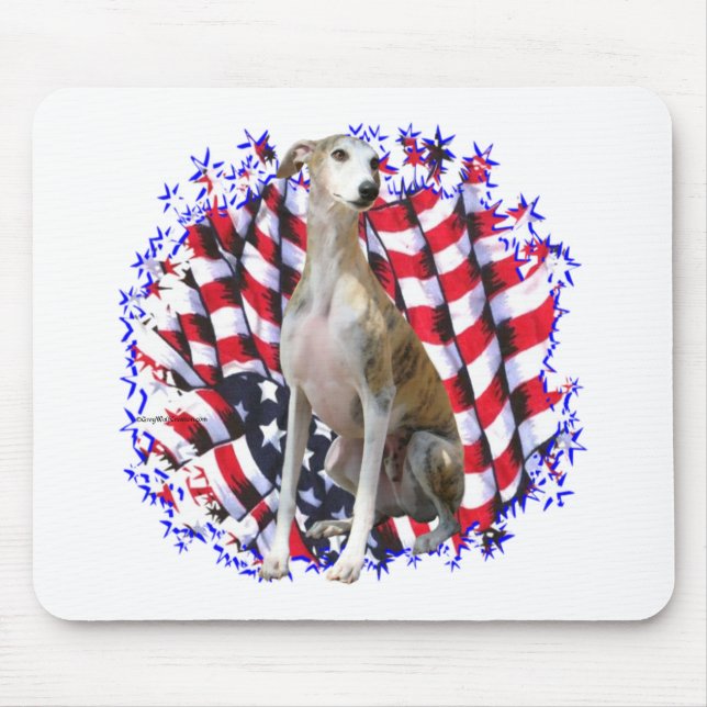 Alfombrilla De Ratón Whippet Patriot (Frente)