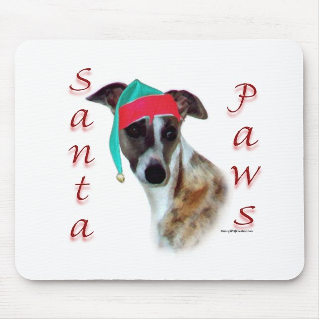 Alfombrilla De Ratón Whippet Santa Paws (Frente)