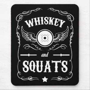 Alfombrilla De Ratón Whiskey y Squats - Motivación por "Levantamiento d