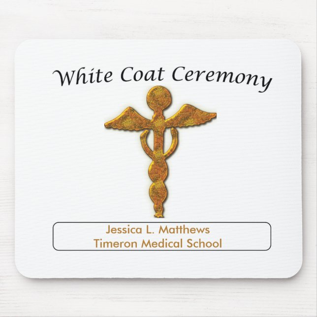 Alfombrilla De Ratón White Coat Ceremony Gold Medical, Mousepad (Frente)