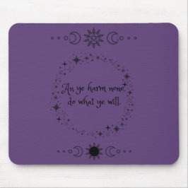 Alfombrilla De Ratón Wiccan Rede Witch Mouse Pad