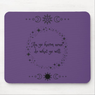 Alfombrilla De Ratón Wiccan Rede Witch Mouse Pad