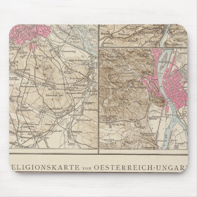 Alfombrilla De Ratón Wien, Prag, Mapa de BudaPest