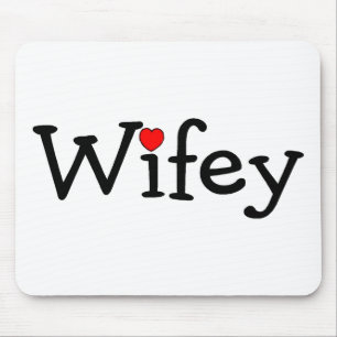 Alfombrilla De Ratón Wifey con el corazón