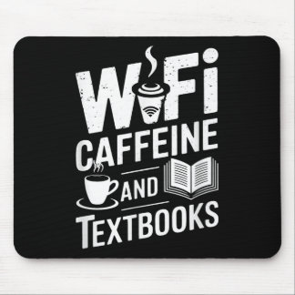 Alfombrilla De Ratón Wifi Cafeína y Libros de Texto
