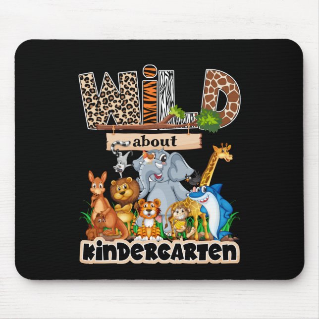 Alfombrilla De Ratón Wild About Kindergarten (Frente)