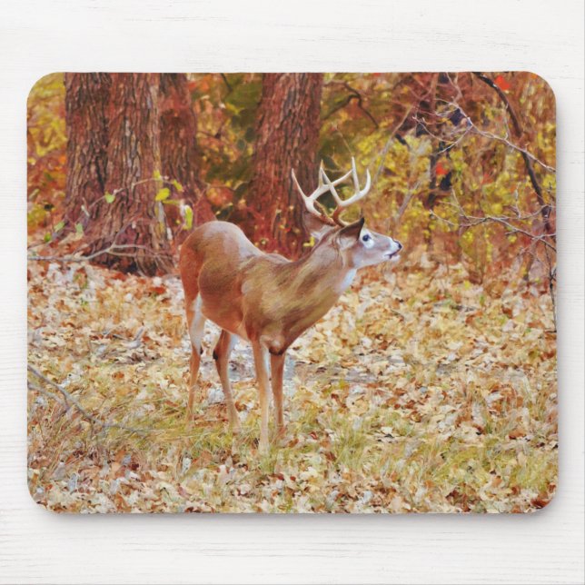 Alfombrilla De Ratón Wild Deer Buck Antlers Art Mouse Pad (Frente)