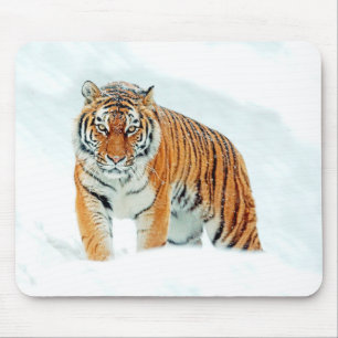 Alfombrilla De Ratón Wild Tiger in the Snow