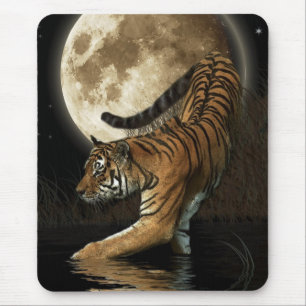 Alfombrilla De Ratón WILD TIGER & MOON Mousepad