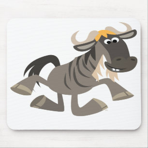Alfombrilla De Ratón Wildebeest lindo Mousepad del baile de golpecito