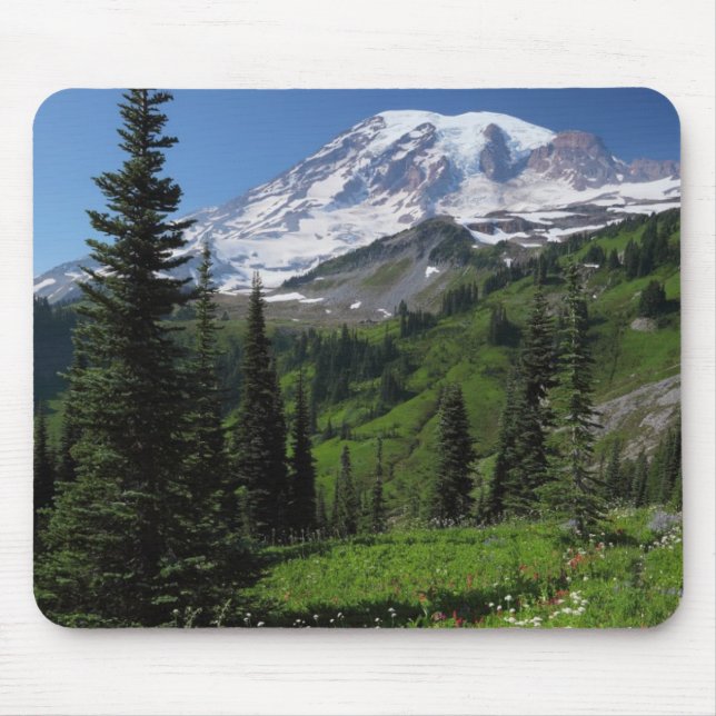 Alfombrilla De Ratón Wildflowers en el Monte Rainier (Frente)