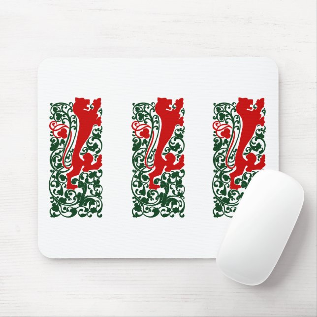 Alfombrilla De Ratón Will Bradley Heraldic Lion (Con ratón)