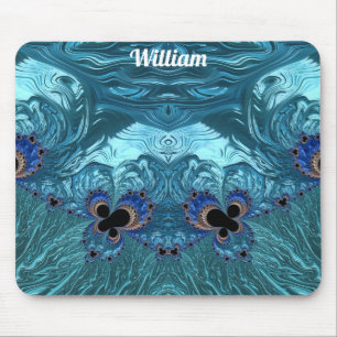 Alfombrilla De Ratón WILLIAM ~ Blue Aqua y diseño negro