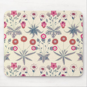 Alfombrilla De Ratón William Morris Daisy Patrón Floral Naranja Rojo