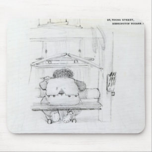 Alfombrilla De Ratón William Morris en su telar, caricatura