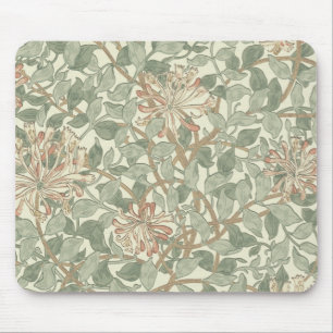 Alfombrilla De Ratón William Morris Honeysuckle Green Floral
