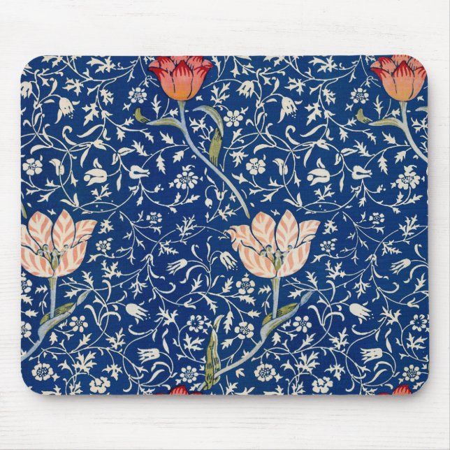 Alfombrilla De Ratón William Morris Medway Blue Floral (Frente)