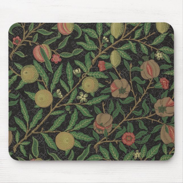 Alfombrilla De Ratón William Morris Pomegranate Black Fruit (Frente)