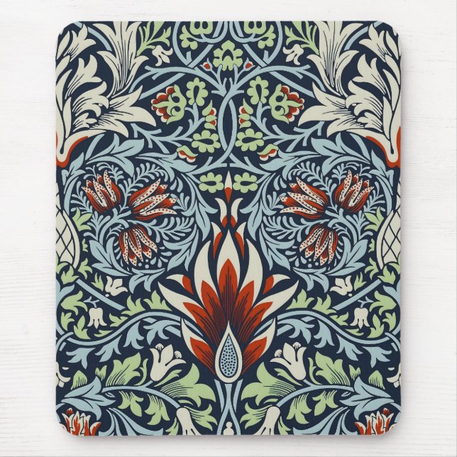 Alfombrilla De Ratón William Morris Snakeshead Floral Classic Botanical (Frente)