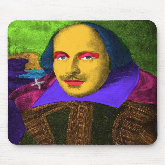 Alfombrilla De Ratón William Shakespeare Pop Art (Frente)
