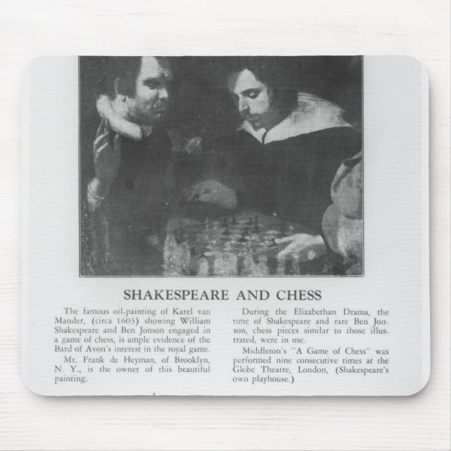 Alfombrilla De Ratón William Shakespeare y Ben Jonson (Frente)