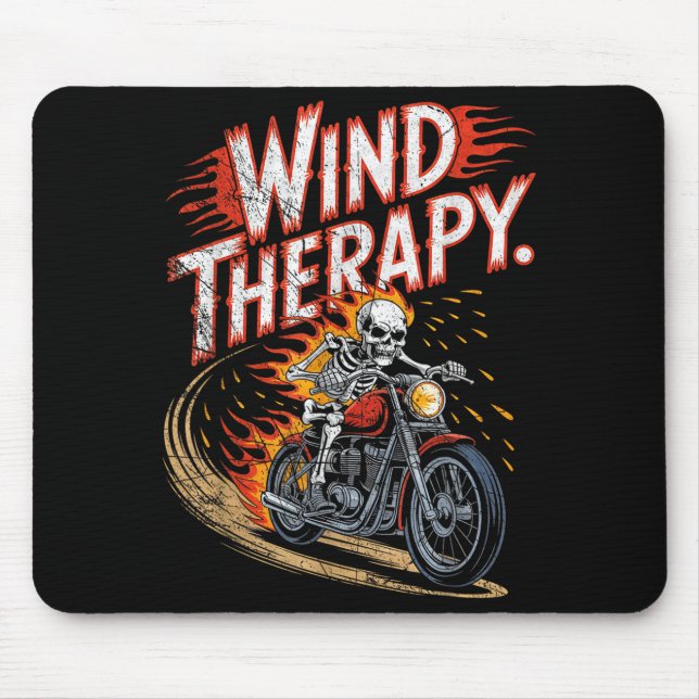 Alfombrilla De Ratón Wind Therapy Motorbike Motorcycle Men Women  (Frente)