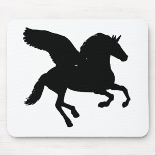 Alfombrilla De Ratón Winged Unicorn Silhouette