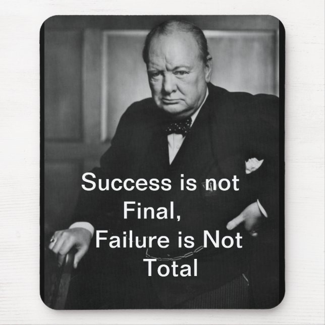 Alfombrilla De Ratón Winston Churchill - Mousepad - éxito (Frente)