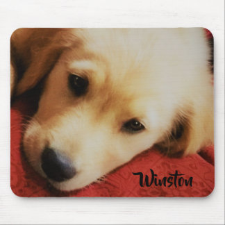 Alfombrilla De Ratón Winston el perrito del golden retriever, Mousepad