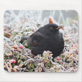 Alfombrilla De Ratón Winter Blackbird