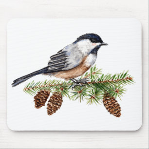 Alfombrilla De Ratón Winter Chickadee