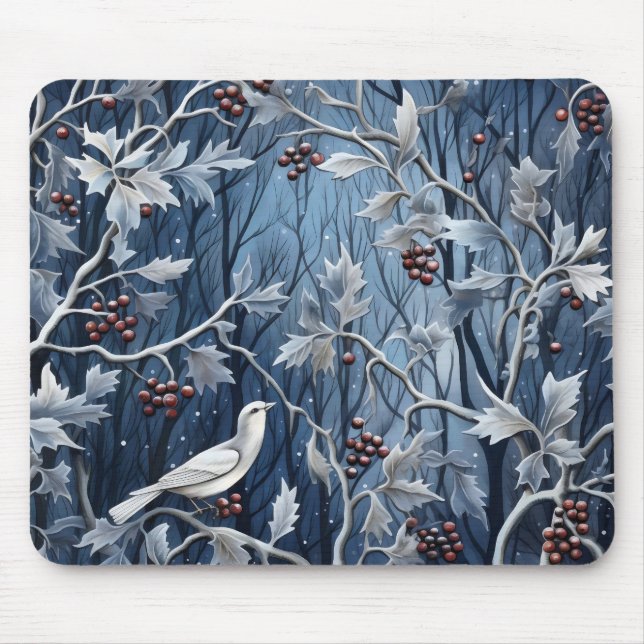 Alfombrilla De Ratón Winter Holly Bird (Frente)