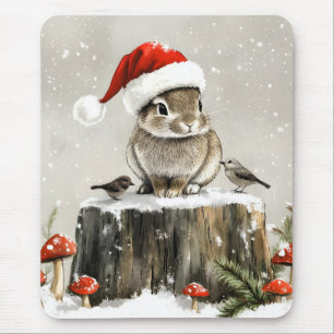 Alfombrilla De Ratón Winter Santa Bunny Wonderland