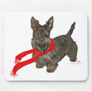 Alfombrilla De Ratón Winter Scottie en Wam Scarf