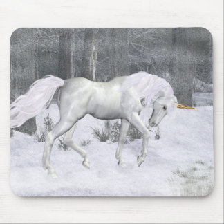 Alfombrilla De Ratón Winter Unicorn.. arte de fantasía