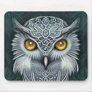 Alfombrilla De Ratón Winter Wonder Snow Owl Beauty